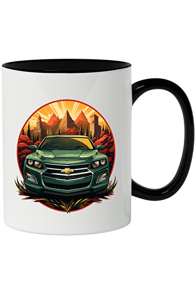 StoryGift Romania Cana Cu Masina, Apus, Stanci, Cladiri, Brazi, Chevy, Munti,...