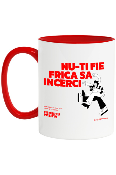 StoryGift Romania Cana Mesaj motivational Nu-ti fie frica sa incerci , 330ml,...