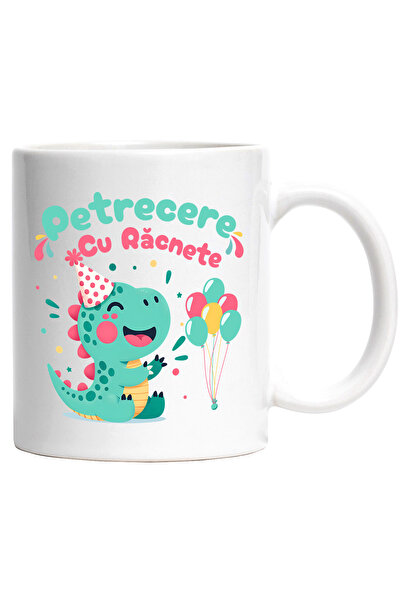 StoryGift Romania Cana Petrecere Fara Egal dinozaur cu baloane si coif, 330ml...