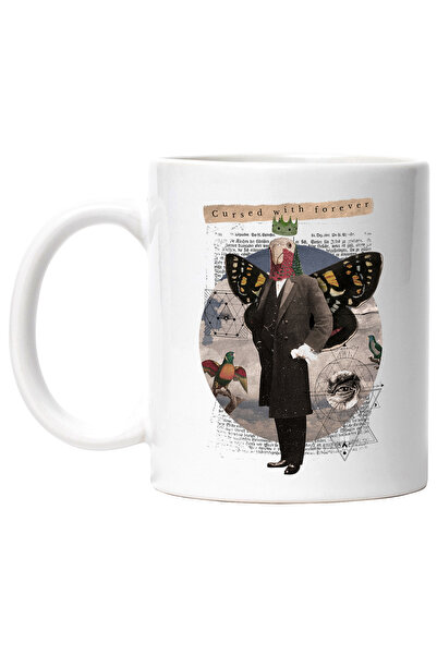 StoryGift Romania Cana Cu Mesaj In Engleza Cursed With Forever, Fluture, Coro...