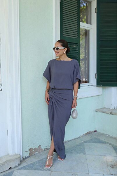 Marjinal Γυναικεία Φούστα Ντραπέ Λινό Φόρεμα