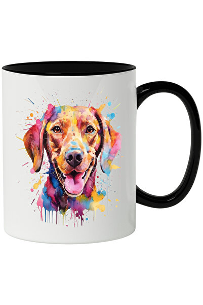 StoryGift Romania Cana Cu Cap De Catel, Stropi De Vopsea, Ilustratie, Multico...