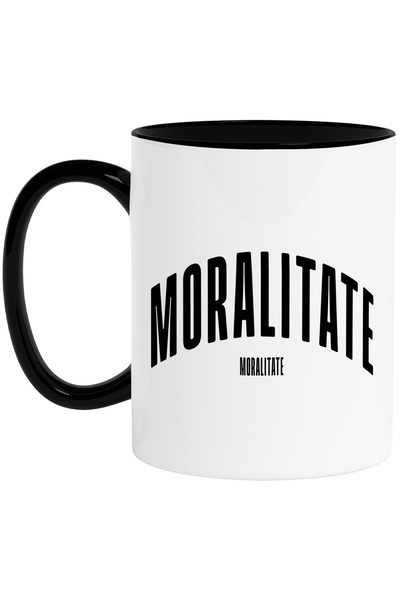 StoryGift Romania Cana Cuvantul Moralitate, Motivational, Self Help, Intelegere de Sine, Apreciere, Cu Maner Negru STG