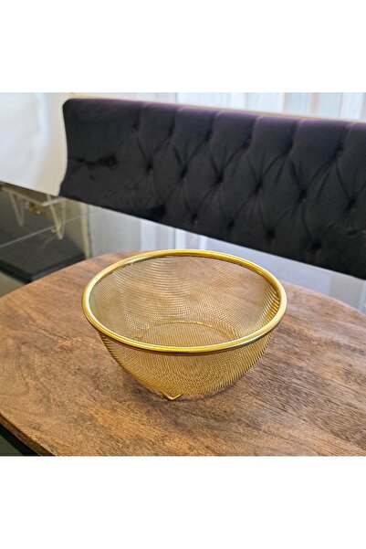 LOVYCO Gold Steel Basket Strainer 18 cm