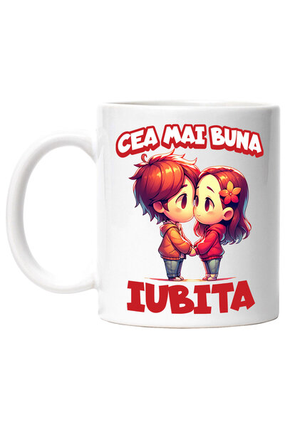 StoryGift Romania Cana cu Cuplu Copii Dragoste Text Cea mai Buna Iubita valen...