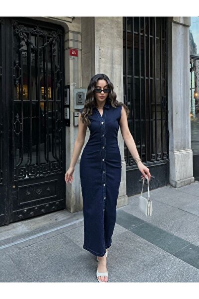 Viskosa VISCOSA الأناقة غير الرسمية: فستان الدنيم الحديث