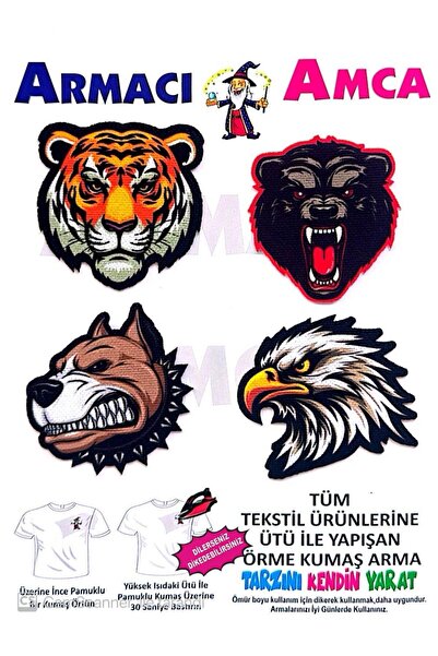 Armacı Amca Ütü İle Yapışan Örme Kumaş Arma Yırtık Kapatıcı Yama Patch Kızgın...