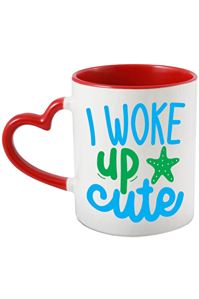 StoryGift Romania Cana cu mesajul in engleza "I woke up cute" - m-am trezit d...