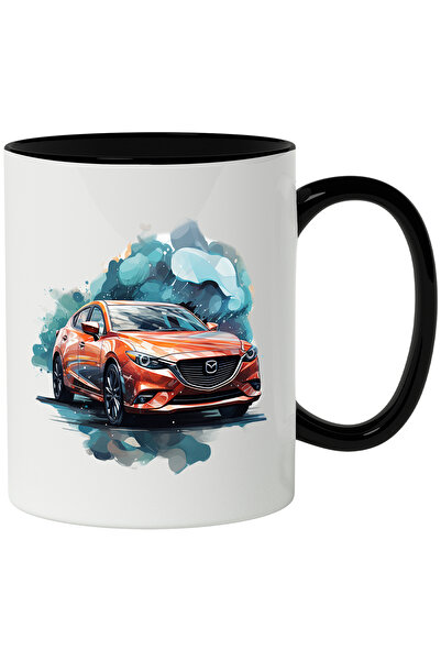 StoryGift Romania Cana Cu Masina, Mazda, Vechiul, Viteza, Apa, Watercolor, Mu...