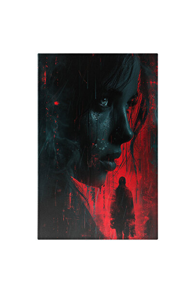 StoryGift Romania Tablou Canvas Chip De Femeie Cu Lacrimi Pe Fata Si Ochii Lu...