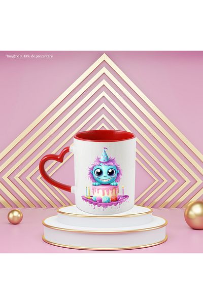 StoryGift Romania Mug with a ball-shaped creature | blue | illustration | joy | anniversary, With ,STG