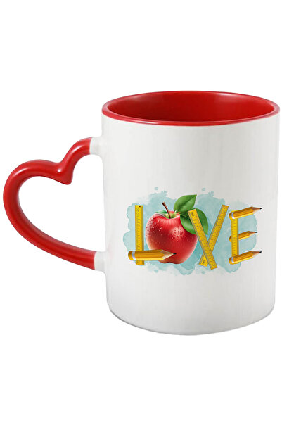 StoryGift Romania Cana Cu Mesajul "love", Ilustratie, Pentru Copii, Scoala, Elev, Mar, Creion, Rig, Cu ,stg