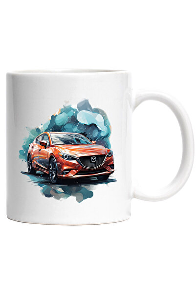 StoryGift Romania Cana Cu Masina, Mazda, Vechiul, Viteza, Apa, Watercolor, Mu...