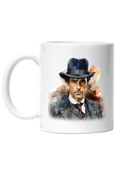 StoryGift Romania Cana Cu Sherlock Holmes, Detectiv Particular, Serial TV, Multicolor 330 ml, Cera, Cu Maner Alb