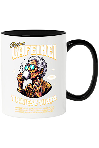 StoryGift Romania Cana Regina Cafeinei. Traiesc Viata bunica cool, 330ml, Cer...