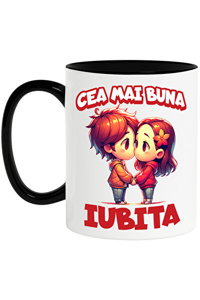 StoryGift Romania Cana cu Cuplu Copii Dragoste Text Cea mai Buna Iubita valen...