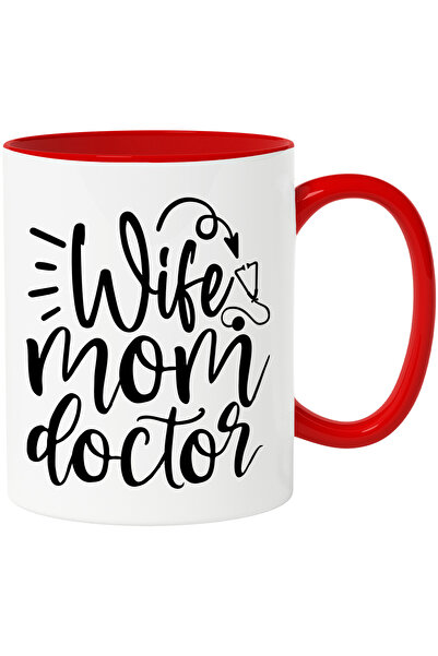 StoryGift Romania Cana cu textul in engleza "Wife, mom, doctor" - sotie mama ...