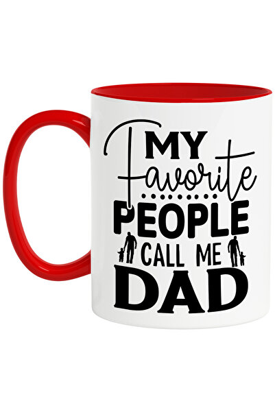 StoryGift Romania Cana pentru un tata bucuros ca oamenii lui favoriti il striga tata - familie cop, Cu Maner Rosu STG