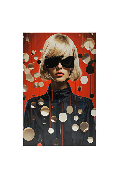 StoryGift Romania Tablou Canvas: Domnisoara Cu Ochelari De Soare - Cercuri At...