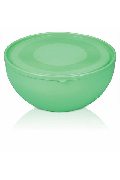 Melkan Home Large Bowl with Round Lid Pastel Green 8.5 Liter Bowl with Lid Large Size Food Storage Container