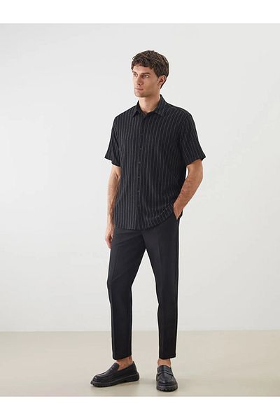 LC Waikiki Regular Fit Short Sleeve Striped Men's Shirt