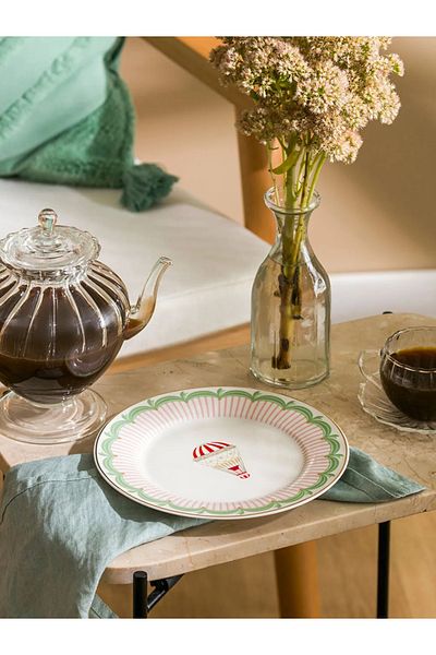 LC Waikiki Lcw Home Mixed Printed Porcelain Cake Plate 19 cm