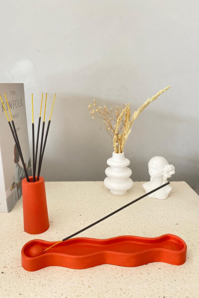 rufhomedesign Premium Dekoratif Tütsülük Standı Tütsülük Saklama Vazosu Salon...