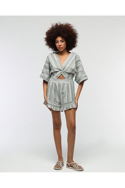 Butik Linen Shorts Jumpsuit