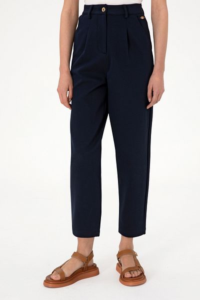 U.S. Polo Assn. Women's Navy Blue Knitted Trousers 50292417-Vr033