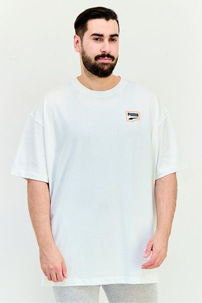 Puma Men Relaxed Fit Short Sleeves Outdoor T-Shirt, White