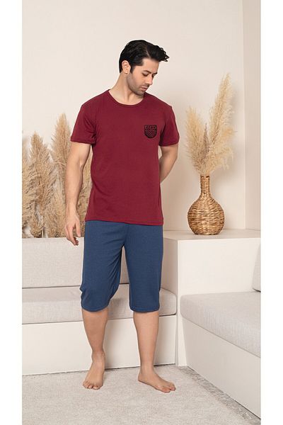 ASMATEKSTİL Men's Capri Pajama Set