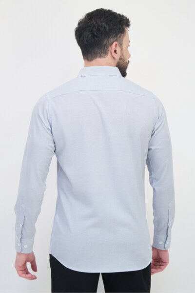 Scotch & Soda Men Modern Fit Kinetic Print Long Sleeve Dress Shirt, Navy