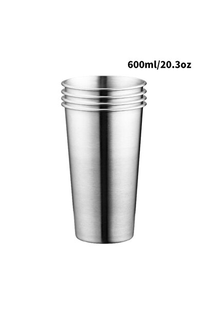 Choice 300-600 مل 4 قطع - 600 مل 4 قطع 300 مل/500 مل/600 مل أكواب من الفولاذ ...