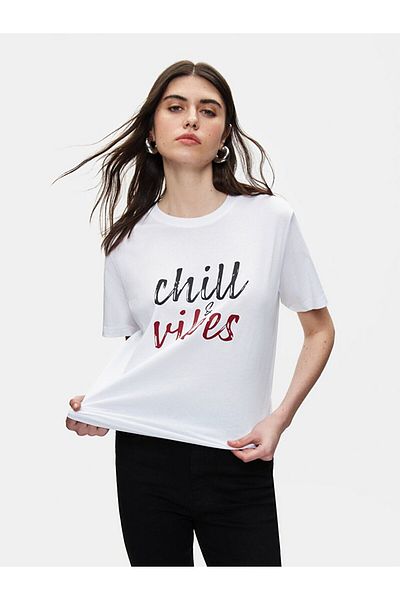 Ltb Tricou alb obișnuit