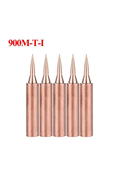 Choice4 لون نحاسي، 5 قطع، 900M-T، رأس مكواة لحام نقي، مكواة لحام، محطة لحام B...