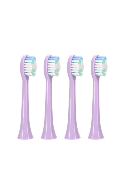 Choice1 رؤوس فرشاة الأسنان الكهربائية البديلة من Purple-4، مكونة من 4 قطع، لج...