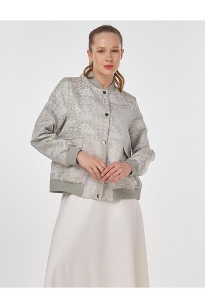 Kayra Μπουφάν Jacquard Bomber Πράσινο μούχλα