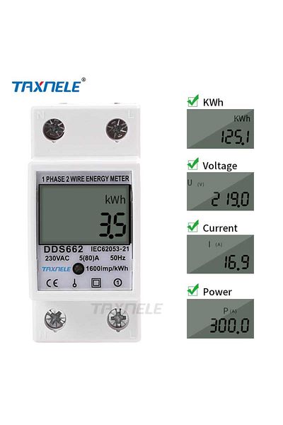 Choice Without Backlight Single Phase Two Wire Lcd Digital Display Wattmeter Power Consumption Energy Elect