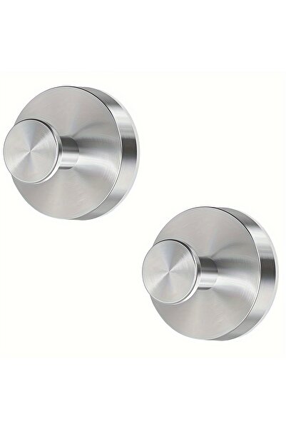 Choice قطعتان فضيتان من خطافات الشفط، نصف قطعة، للحمام، ومناشف الحمام، ورفوف ...