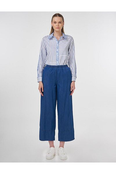 KYR Relaxed Cut Lyocell Trousers Indigo