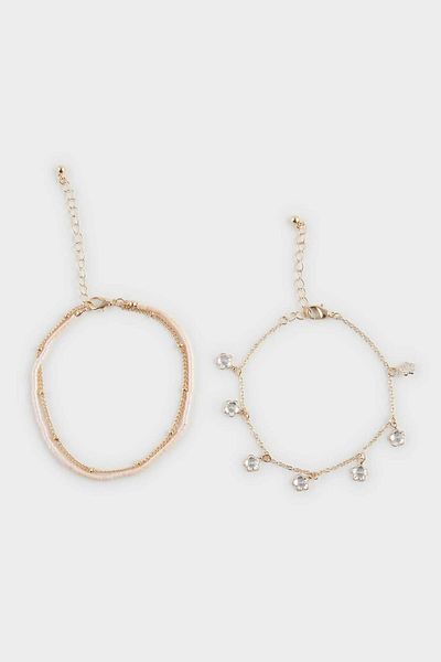 DeFacto Women's 2-Piece Gold Bracelet F3658Axns