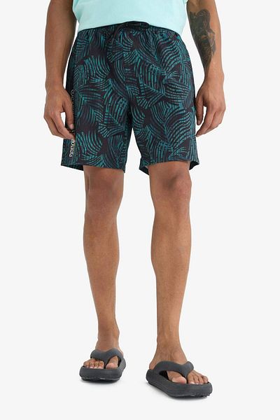 DeFacto Fit Regular Fit Bedruckte Flexible Strukturierte Kurze Größe Sportler Meer Shorts A4185ax25hs
