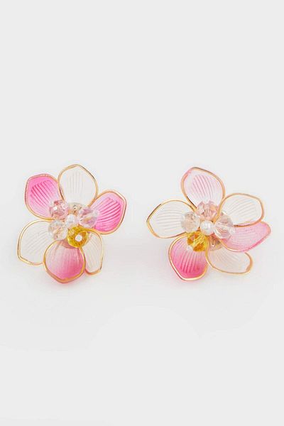 DeFacto Women's Pink Floral Earrings E8048Axns