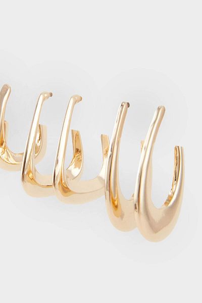 DeFacto Women's 3-Piece Gold Earrings E9065Axns