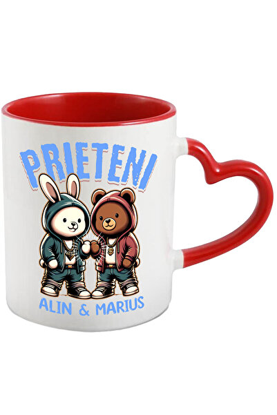 StoryGift Romania Cana Cu Urs Polar Si Urs Brun Stil Gangster Text Alin & Mar...