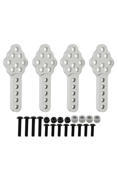 Choice 4pcs Silver Aluminium Metal Shock Absorber Mount Adjust Height Angle Stand for 1/10 RC Crawler Axial