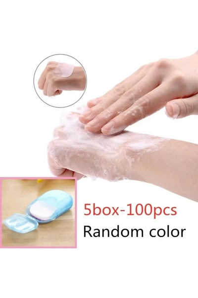 Choice 5 قطع من ورق الصابون المحمول للاستخدام مرة واحدة أثناء السفر والتخييم ...