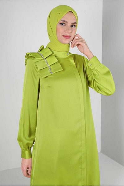 Alvina RIFFIR DETAIL STONE SATIN TUNIC 43838