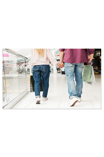 StoryGift Romania Tablou Canvas Shopping Cu Stil Imagine Cropped Cu Un Cuplu De Cumparatori La Moda, O Demonstrar