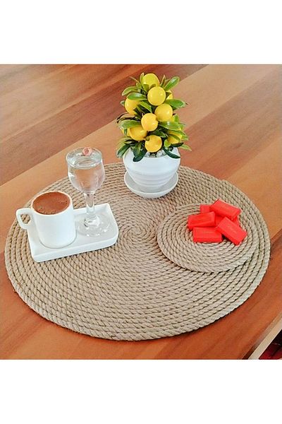 Skygo Charger - Wicker Rope Rope Charger Set American Service 2 Piece Set